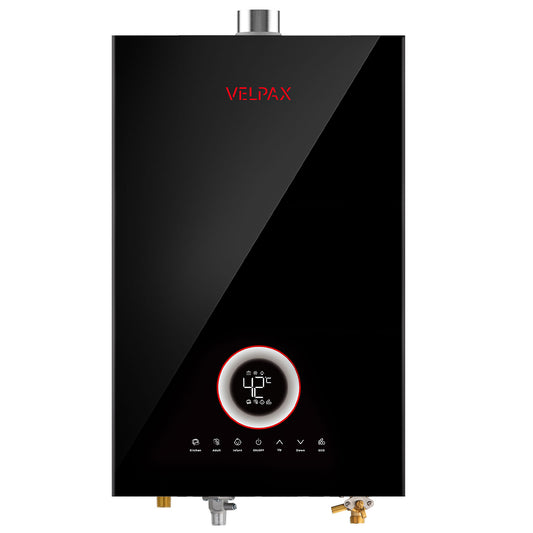 Tankless Water Heater Natural Gas, 4.21 GPM 16L Indoor Instant Hot Water Heater with Digital Fahrenheit Display Multi-Protection Constant Temperature for Home & Apartment